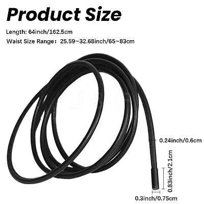 Round PU Leather Cord Tie Knot Belts for Dress DIY-WH20007-802A-02-1