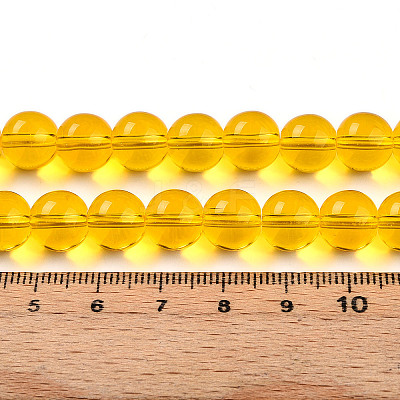 Transparent Glass Beads Strands GLAA-T032-T10mm-24-1