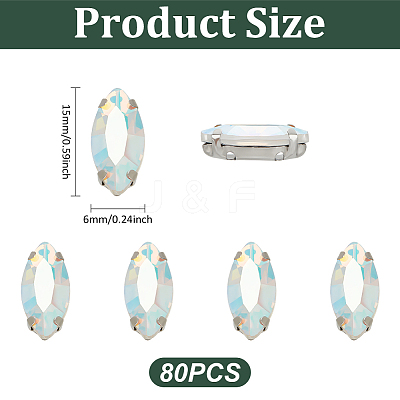 80Pcs Sew on Rhinestone DIY-MA0005-55A-1