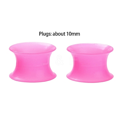 32Pcs 16 Colors Silicone Thin Ear Gauges Flesh Tunnels Plugs FIND-YW0001-17C-1