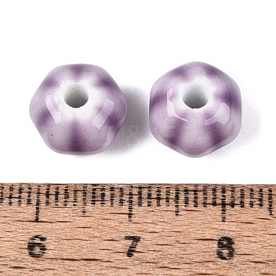 Vintage Handmade Porcelain Beads PORC-Q006-07G-1