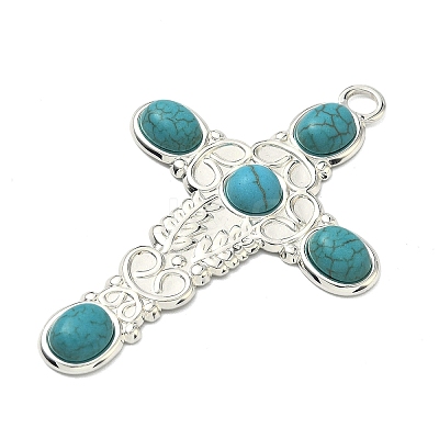 Dyed Synthetic Turquoise Big Pendants STAS-G374-05S-20-1