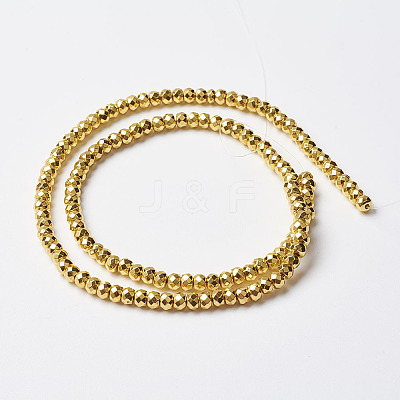 Non-magnetic Synthetic Hematite Beads Strands G-P262-29-3x4mm-G-1