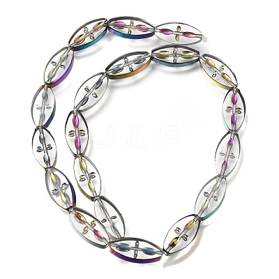Electroplated Transparent Glass Beads Strands GL-CBA98F0-08D-1