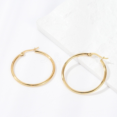 201 Stainless Steel Hoop Earrings EJEW-I245-20F-1