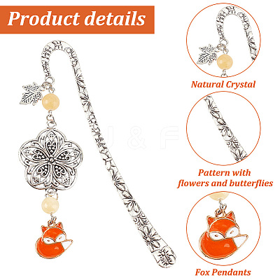 Tibetan Style Alloy Hook Bookmarks AJEW-AB00019-1