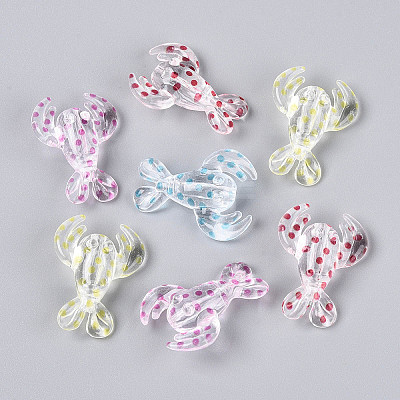 Printed Transparent Acrylic Beads TACR-T029-10M-1