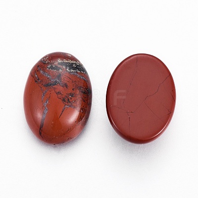 Oval Natural Red Jasper Cabochons G-I171-13x18mm-06-1