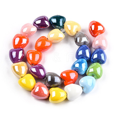 Handmade Porcelain Bead Strands X-PORC-N007-25-1