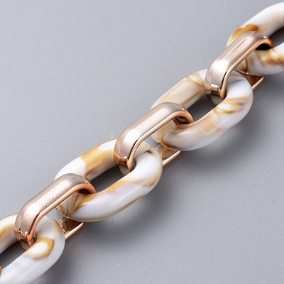Imitation Gemstone Style Acrylic Handmade Cable Chains AJEW-JB00517-02-1