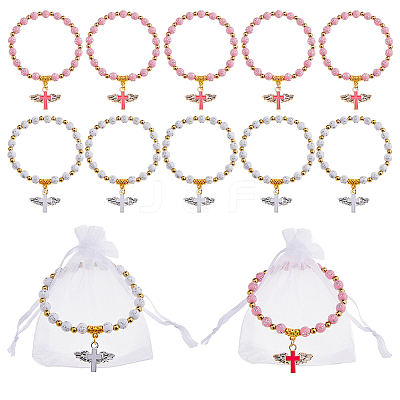 2Pcs Acrylic & Plastic Beads Bracelets BJEW-HS00006-1