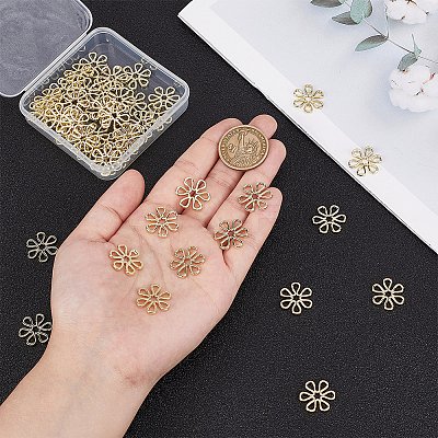50Pcs Alloy Filigree Joiners Links FIND-GL0001-70-1