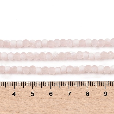 Frosted Crackle Glass Beads Strands GLAA-U001-4mm-M12-1