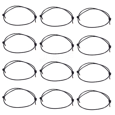 60Pcs Mixed Size Adjustable DIY Imitation Leather Bracelet Making BJEW-SP0001-05-1