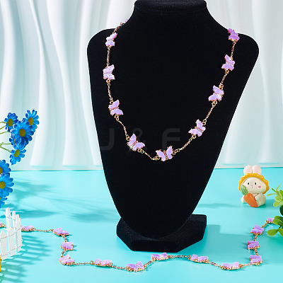1M Handmade Acrylic Butterfly Link Chains CHC-TA0001-24A-1