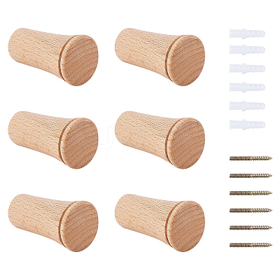 Wooden Hook Hanger AJEW-WH0189-45-1