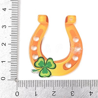 Saint Patrick's Day Opaque Printed Acrylic Pendants OACR-A045-05F-1