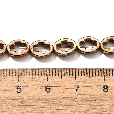 Electroplated Synthetic Non-magnetic Hematite Beads Strands G-L613-Z01-01D-1