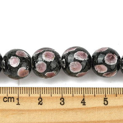 Handmade Silver Sand Lampwork Beads Strands LAMP-A003-01D-1