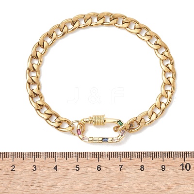 304 Stainless Steel Cuban Link Chains Bracelets BJEW-JB13530-1