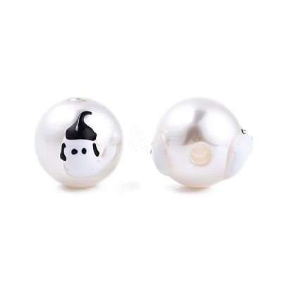 Halloween Opaque ABS Plastic Imitation Pearl Enamel Beads KY-G020-01I-1