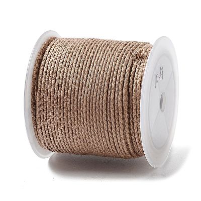 20M Polyester Braided Cord for Jewelry Making OCOR-G015-04A-06-1