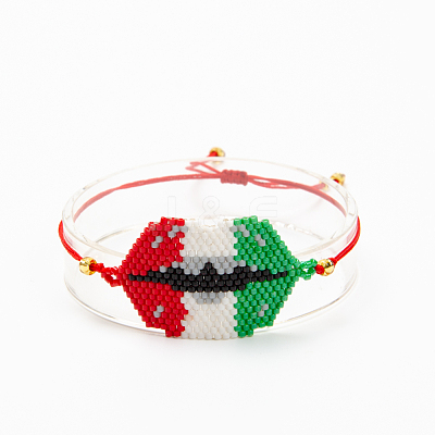 Glass Seed Braided Bead Bracelet BJEW-A121-14B-1