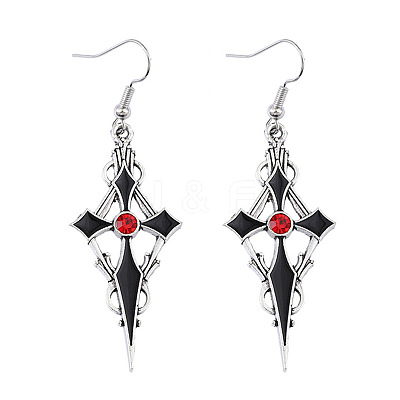 Alloy Rhinestone Dangle Earrings FS-WG63C71-03-1