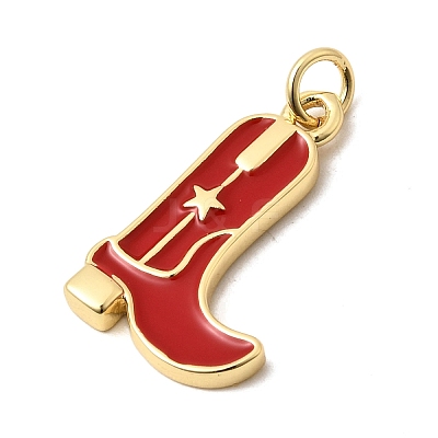 Brass Enamel Pendants KK-A296-51G-01-1