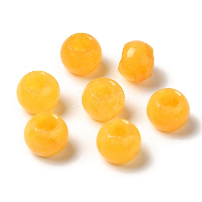 Natural White Jade(Dyed) European Beads G-N342-03O-1