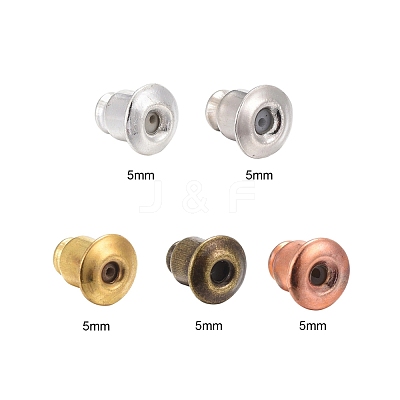 500Pcs 5 Style Brass Ear Nuts KK-LS0001-21-1