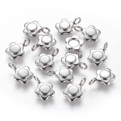Non-Tarnish 304 Stainless Steel Pendant Cabochon Settings STAS-F222-019-1