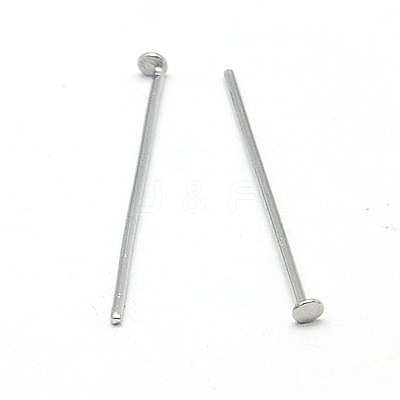 Tarnish Resistant 316 Surgical Stainless Steel Flat Head Pins X-STAS-E023-0.6x50mm-A-1