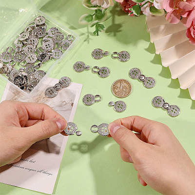 Zinc Alloy Snap Lock Clasps LS-FIND-WH0149-96P-1