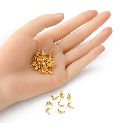 Brass Bead Tips KK-YW0001-53G-1