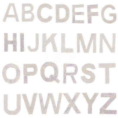 Glitter Hotfix Rhinestone Iron on Patches DIY-WH0183-09E-1