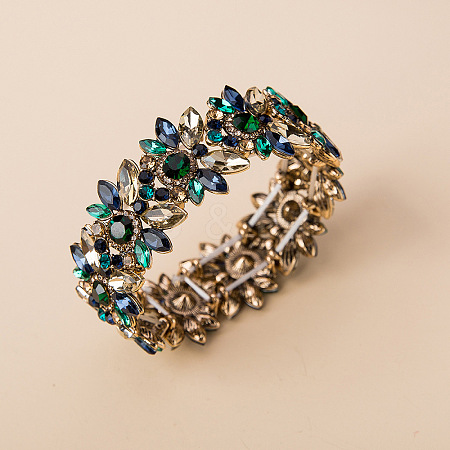Alloy Rhinestone Bangles for Women FS-WG52675-01-1