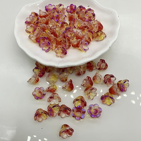 Glass Bead Caps GLAA-WH0033-90B-1