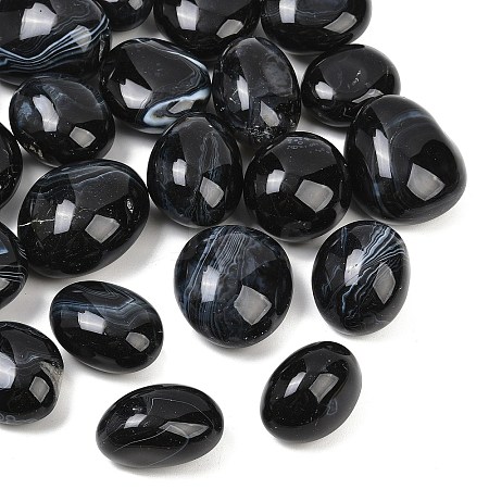 Natural Black Banded Agate Striped Agate Beads GG-CBAD0F6-B08-01-1