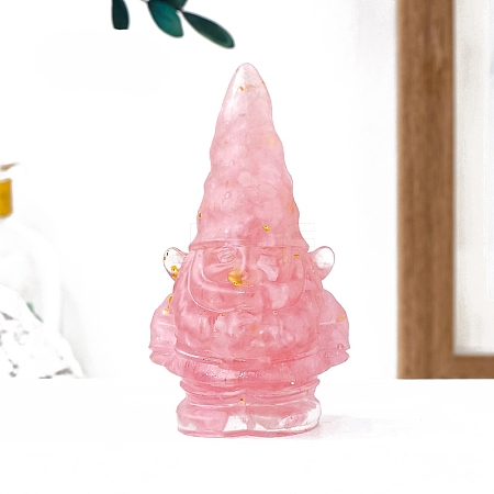 Natural Rose Quartz Gnome Display Decorations PW-WG45A23-16-1