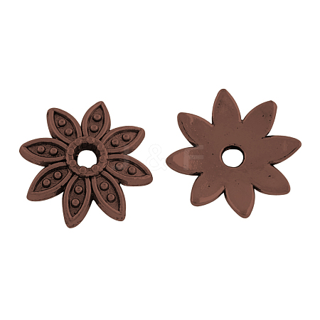 8-Petal Tibetan Style Alloy Flower Bead Caps LS-TIBEB-2347-R-FF-1