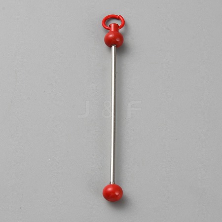 Iron Bar Beadable Keychain for Jewelry Making DIY Crafts IFIN-SZC0005-01A-07-1