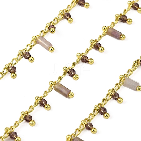 Handmade Brass Column Link Chains CHC-L053-12G-01-1