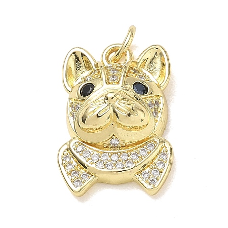 Brass with Rhinestone Pendants RB-CBA6830-18G-01-1