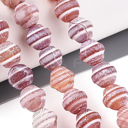 Dyed Natural Agate Beads Strands G-T144-27E-1