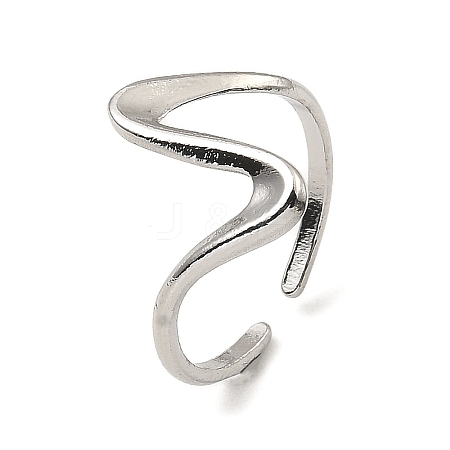 Non-Tarnish 304 Stainless Steel Open Cuff Rings RJEW-Z018-24P-1