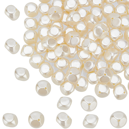 SUNNYCLUE 100Pcs ABS Plastic Imitation Pearl Bead KY-SC0002-04-1