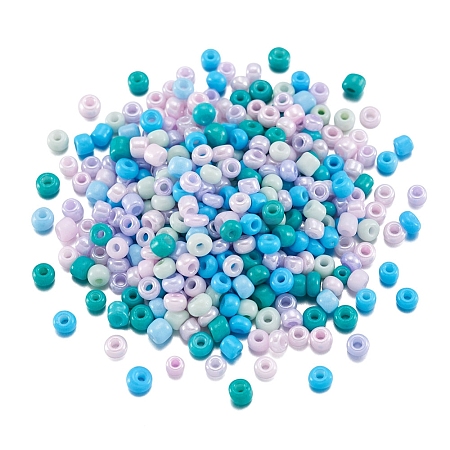 Opaque Glass Round Seed Beads GLAA-TAC0025-07A-01-1-1