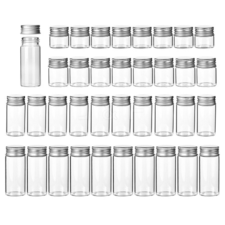 40Pcs 4 Styles Round Glass Storage Containers sgGLAA-SZ0001-22-1