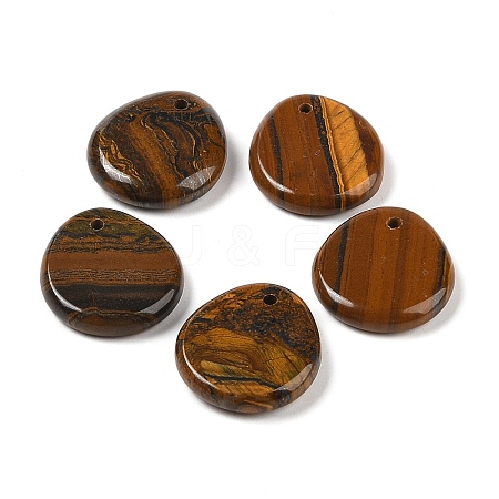 Natural Tiger Eye Pendants G-M440-03C-1